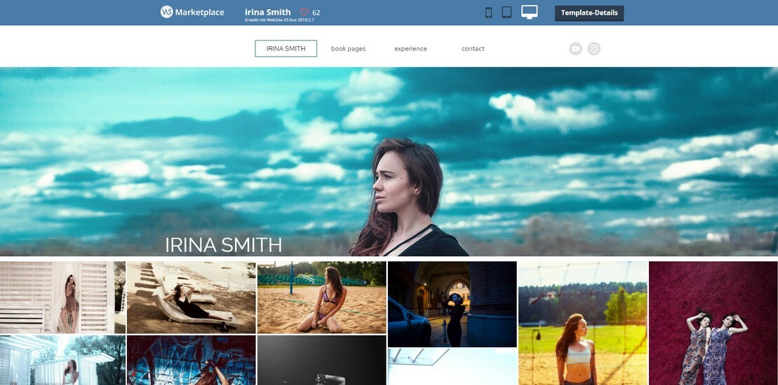Onlineshop- und Webdesign-Vorlage Foto Model Onlineshop- und Webdesign-Vorlage Foto Model