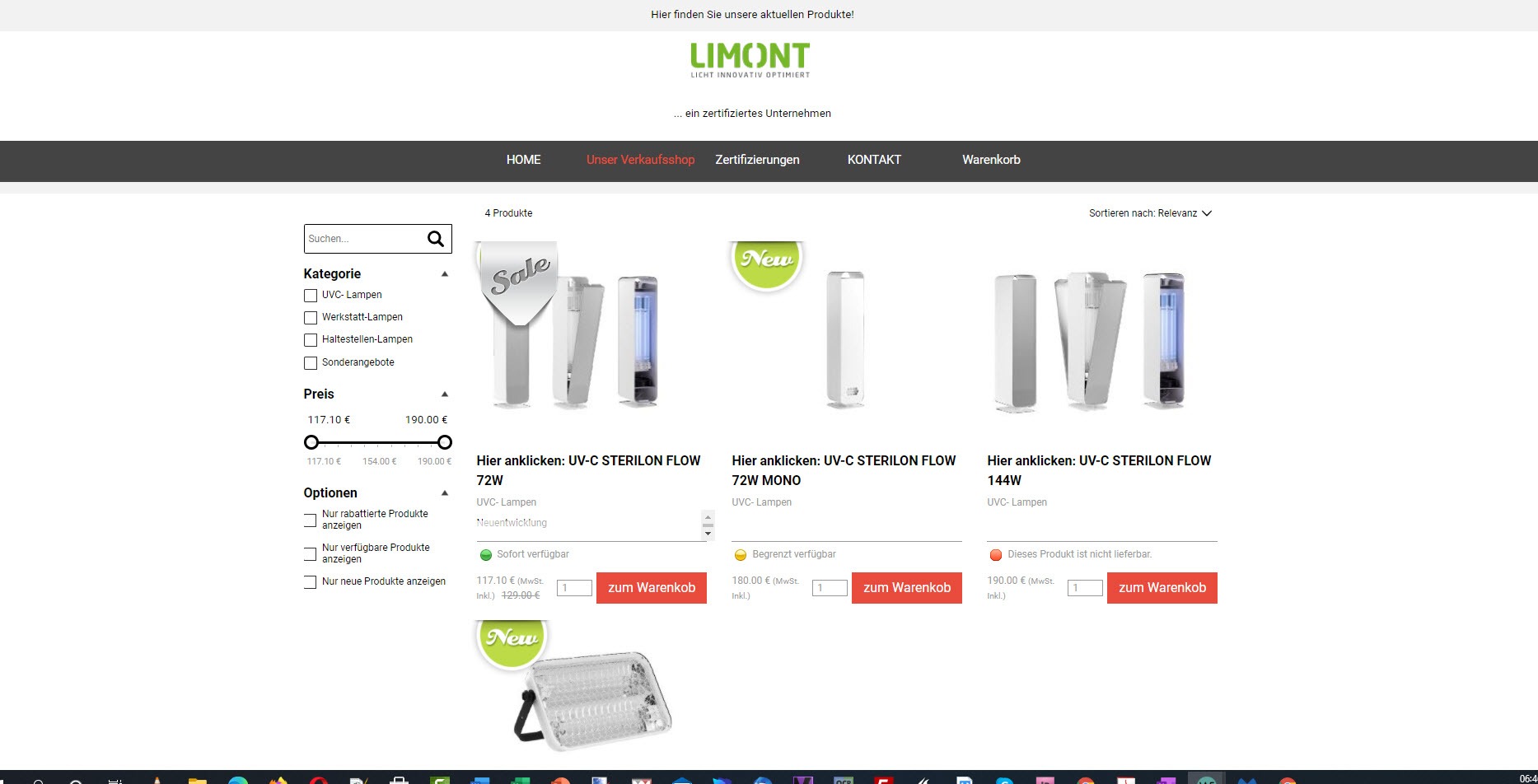 Onlineshop- und Webdesign-Vorlage Limont1