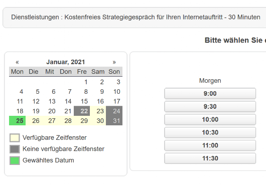Snippet Bookeo Kalender Snippet Bookeo Kalender
