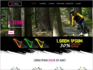 Onlineshop- und Webdesign-Vorlage X-Bikes Onlineshop- und Webdesign-Vorlage X-Bikes