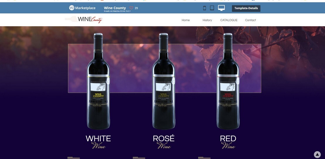 Onlineshop-Vorlage Weinhandel1
